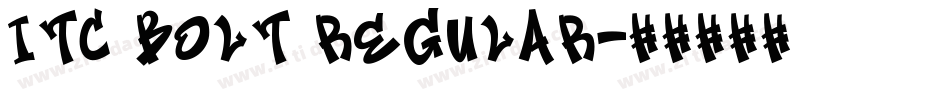 ITC Bolt Regular字体转换